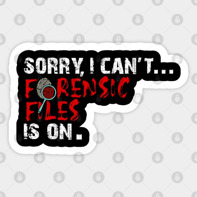 Forensic Scientist Forensics Sticker by BOOBYART